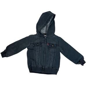 Levi’s Jacket Baby Boy 24 Months Charcoal Gray Zip Up Hooded